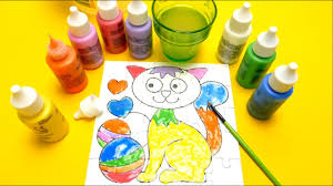 finger painting game cat puzzle