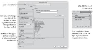 indesign object styles to format objects