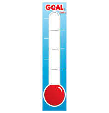 Fundraising Thermometer Dry Erase Goal Board 48 X 11