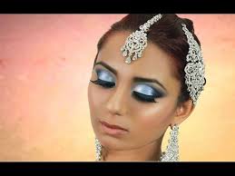 blue smokey eye makeup tutorial indian