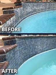 Most people, for example, have cleaned pool if you want to go along with pressure washing your pool, you're going to need to source a pressure washer. Pool Tile Surface Cleaning With Dustless Blasting Willsha Pools