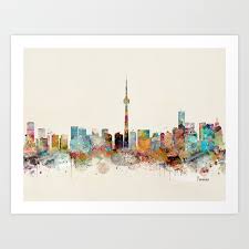 Toronto Ontario Skyline Art Print By