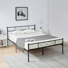 Vecelo Queen Size Metal Bed Frame 60 In