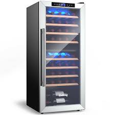 43 bottle wine cooler refrigerator dual