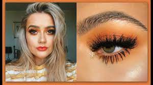 orange summer smokey eye makeup