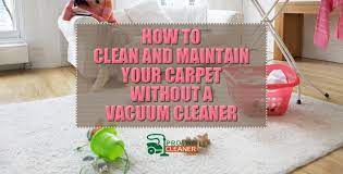 clean carpet without vacuum cleaner