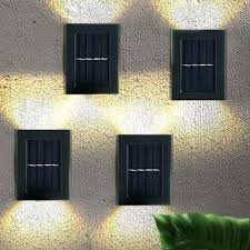 up and down solar wall lights power