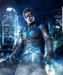 Nightwing digital wallpaper, dc comics, blue background, business. Dick Grayson Nightwing Titans Wallpapers Wallpaper Cave