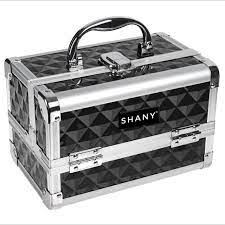 shany cosmetics black makeup train case