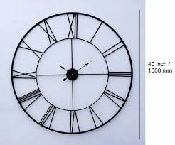 Roman Skeleton Metal Wall Clock