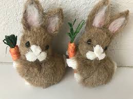 sisal rabbits carrot easter bunny table