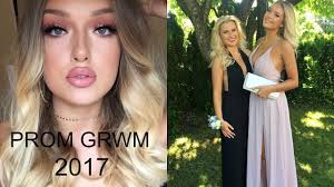 prom 2017 grwm dress makeup and hair