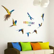 Flying Bird Wall Stickers Colorful