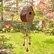antique copper hanging birdhouse wind