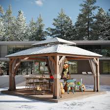 double galvanized steel roof gazebo