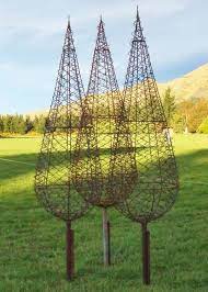 garden sculpture wire trees gardening