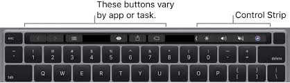 touch bar for numbers on mac apple