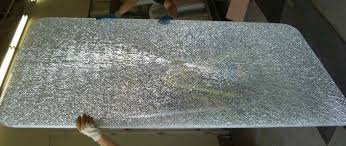 Shattered Glass Dining Table Top Sans