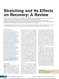 Only lift your arms into the doorway as far as you comfortably can. Pdf Stretching And Its Effects On Recovery A Review