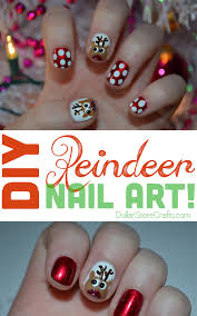 tutorial reindeer nail art dollar