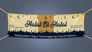 contoh desain spanduk halal bihalal