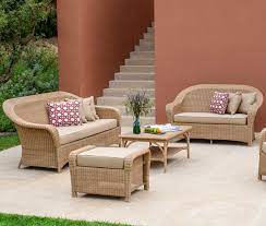 Rattan 2 Seater Sofa Woven Resin