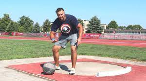 drills for shot put with cine ball