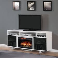 White Infrared Media Electric Fireplace