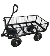Metal Garden Cart With Fold Down Sides