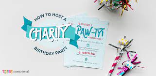 how to host a charity birthday party
