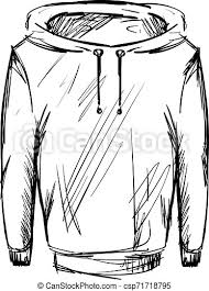 Kids and beginners alike can now draw a great looking hoodie.hoodies have been a popular. Hoodie Drawing Illustration Vector On White Background Canstock