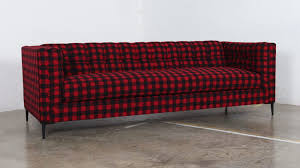 red and black buffalo check arden sofa