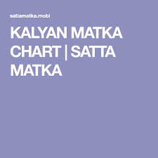 Kalyan Matka Chart Satta Matka In 2019 Chart Ganesh