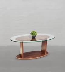 oval shaped glass top coffee table