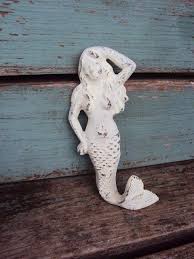 Shabby Chic Mermaid Cast Iron Wall Hook