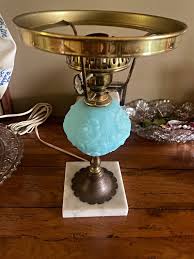 Vintage Fenton Blue Satin Poppy Glass