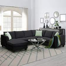 Fabric L Shaped Sofa Corner Couch Set