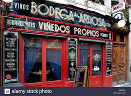 Bodega Ardosa Old Madrid Spain Bar Pub Cafe Restaurant Stock