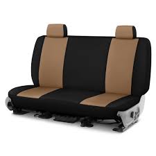 2nd Row Tan With Black Custom Seat Cover