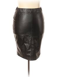 Details About Fashion To Figure Women Black Faux Leather Skirt 1x Plus