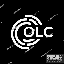 olc letter logo design on black