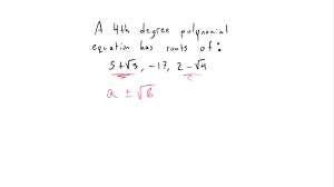 Fourth Degree Polynomial Equation