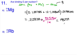 average binding energy per nucleon