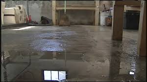 basement floor after heavy rain