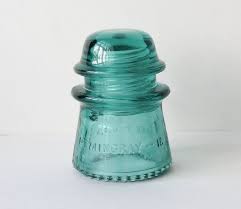 Vintage Turquoise Blue Glass Insulator