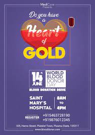 world blood donor day flyer social