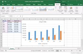 Ms Excel 2016 How To Create A Column Chart