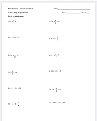 two step algebraic equations pdf