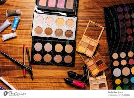 set of makeup supplies on table a