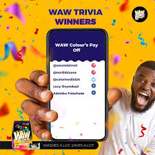 Instantly play online for free, no downloading needed! Waw Nigeria On Twitter Thank You To Everyone Who Took Part In Our Trivia Questions And Congratulations To Our Winners Send Us A Dm With Your Name And Phone Number Wawmoments